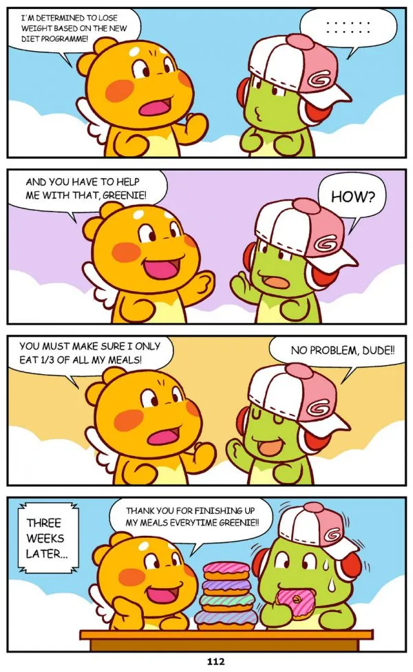 Qoobee Comics 114 – Greenie’s Helping Mouth