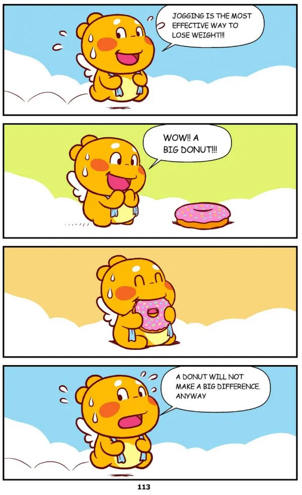 Qoobee Comics 115 – Exercise vs Eating 01