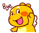 LINE sticker: QooBee relaxing in a hot tub